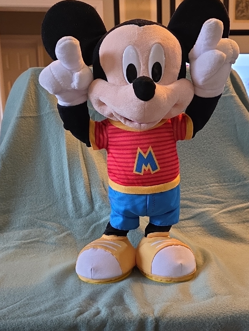 Plush Character Toy in Red, Blue, Yellow 15ins.